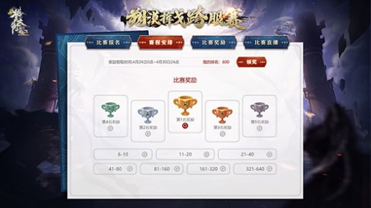 奖励领取界面