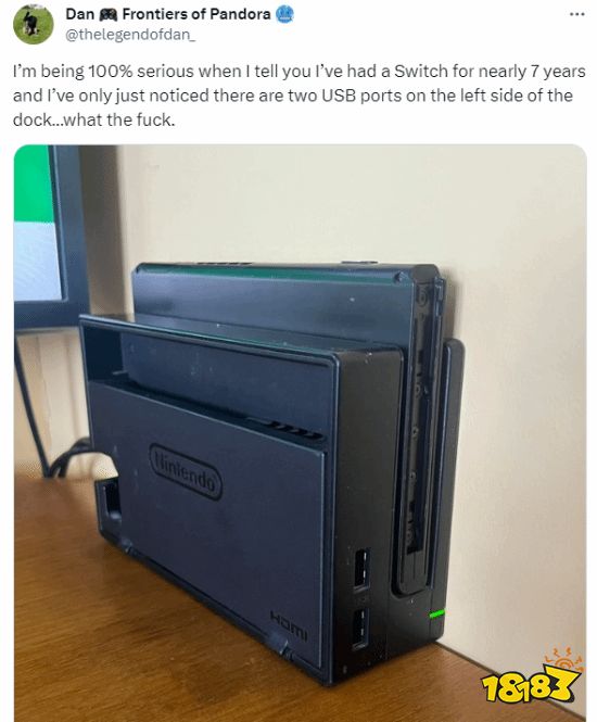 玩家用Switch7年才发现侧面有USB:大量网友有同感