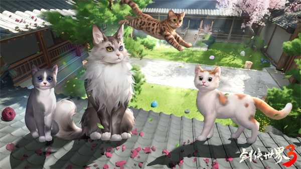 萌宠布偶可爱来袭!《剑侠世界3》新萌宠布偶猫上线