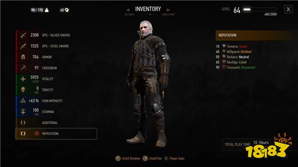 《巫师3》全新Mod发布:恢复被删除的声望系统