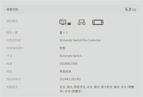 Switch《勇者斗恶龙3:HD-2D重制版》11月14日发售