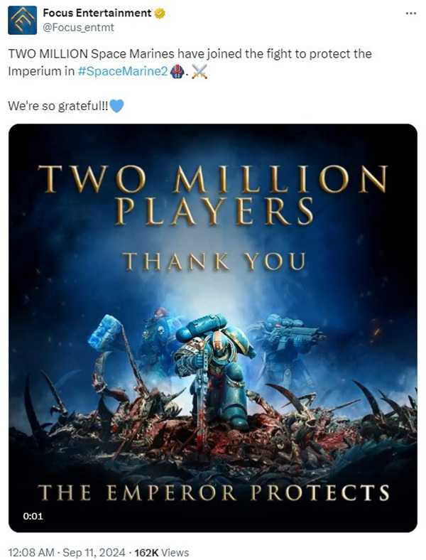 绝对忠诚！《战锤40K：星际战士2》已售出200万份