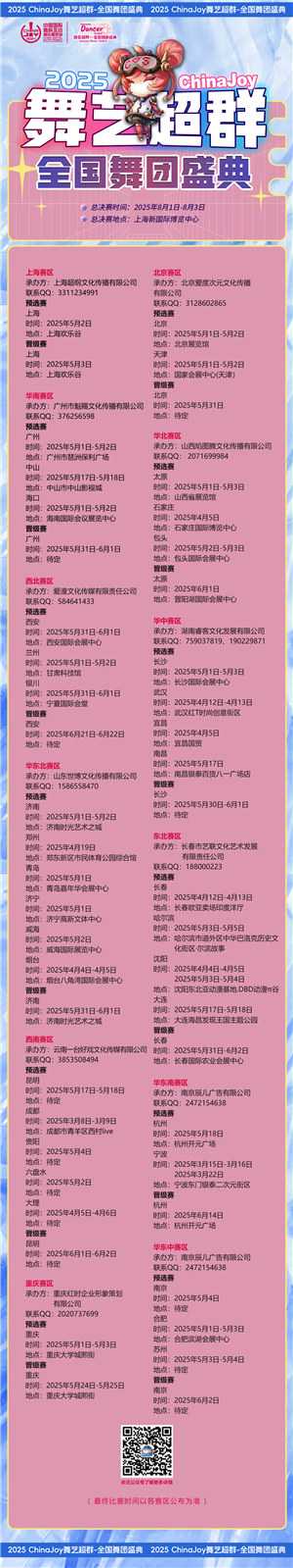 2025ChinaJoy舞艺超群—全国舞团盛典热血开战!各赛区时间公布
