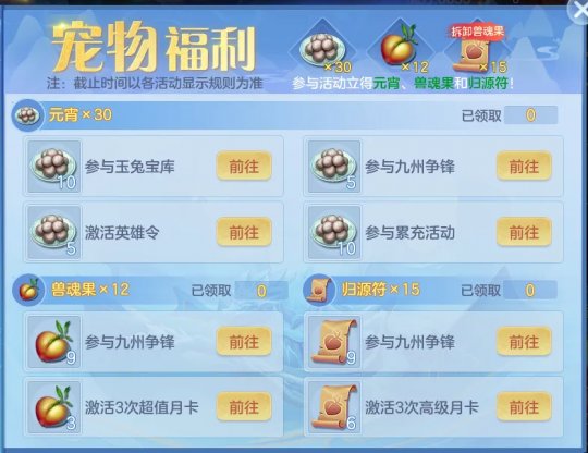 《幻唐志:逍遥外传》宠物福利