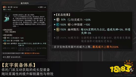 玄字装备体系:随属性成长逐步解锁特效